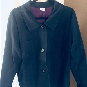 Navy pea coat blazer